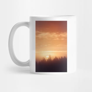 Sunrise over forest Mug